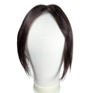 Dark Brown Human Hair 3x4 Swiss Lace Base 10 Inch Hair Topper